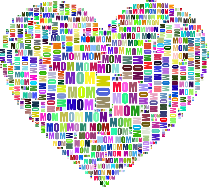 Mom Heart Colorful