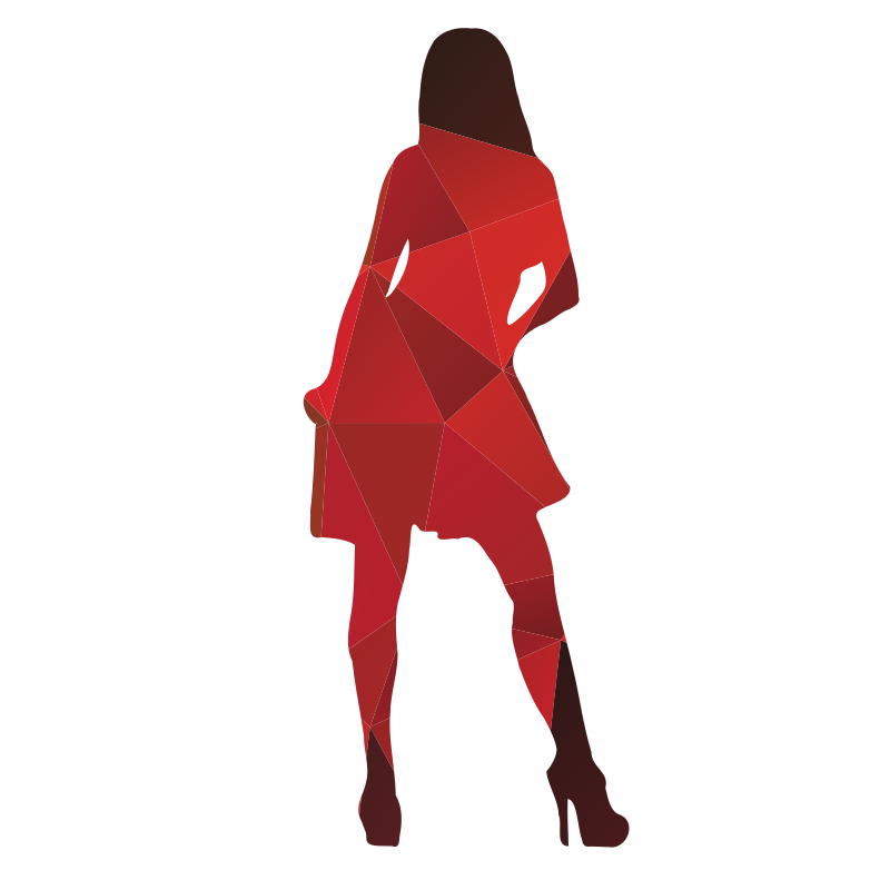 Woman colour silhouette