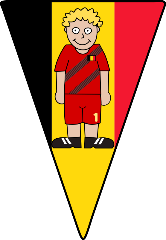 Pennant Soccerplayer Belgium 2021