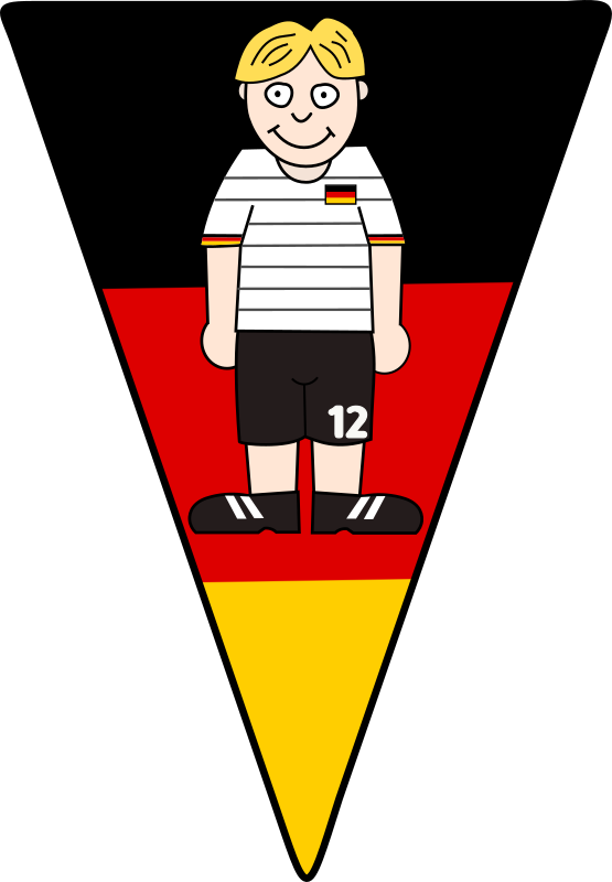 Pennant Soccerplayer Germany 2021