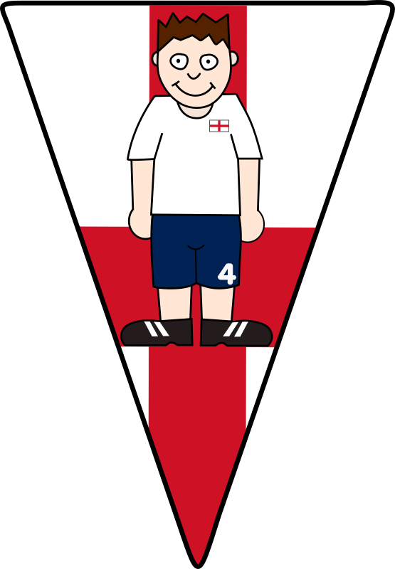 Pennant Soccerplayer England 2021