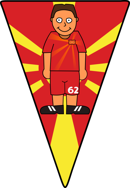 Pennant Soccerplayer Northern Macedonia 2021