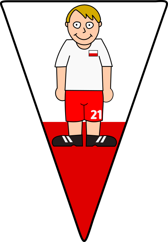 Pennant Soccerplayer Poland 2021