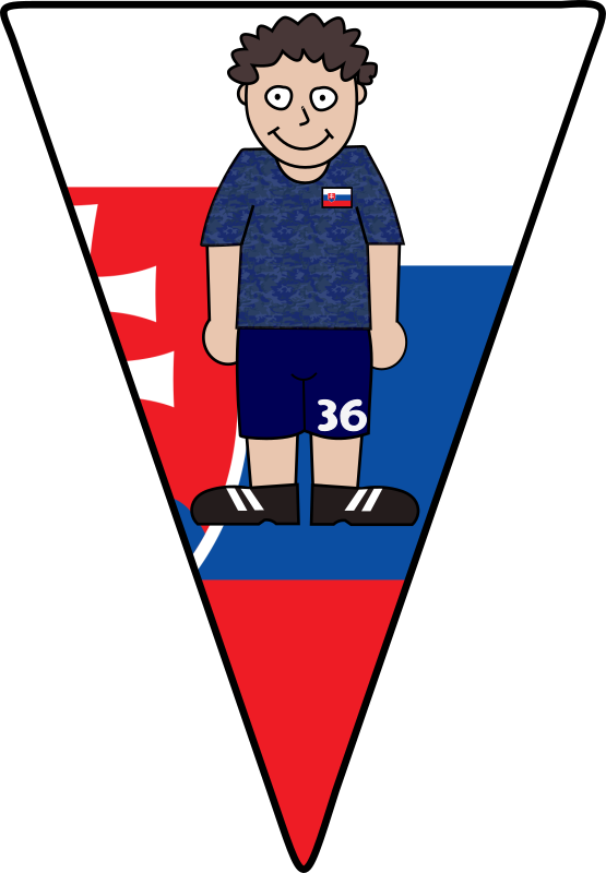 Pennant Soccerplayer Slovakia 2021