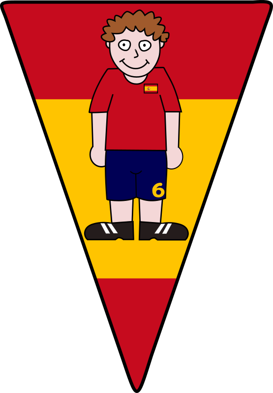 Pennant Soccerplayer Spain 2021