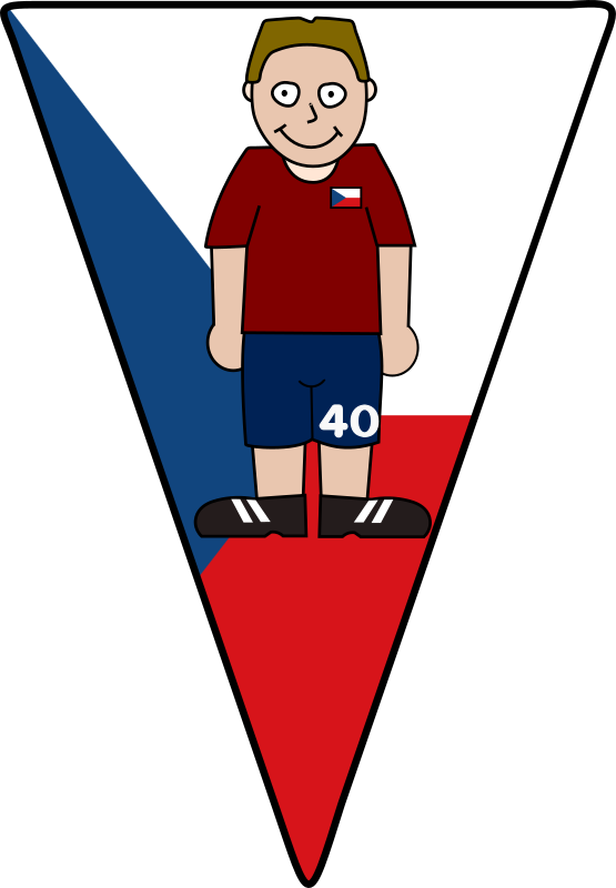 Pennant Soccerplayer Czech republic 2021