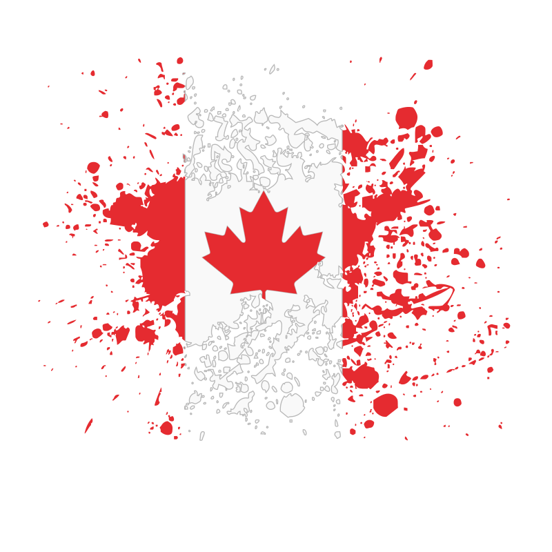 Canada Flag Splatter - Transparent Remix