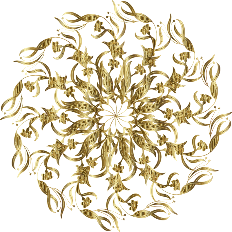 Floralriffic Mandala Gold No BG