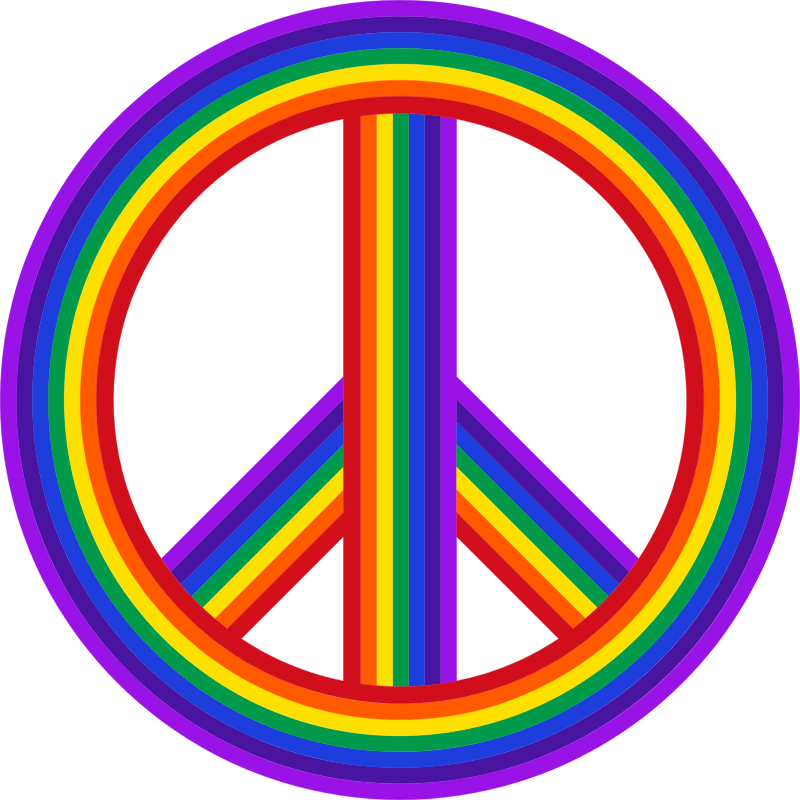 Rainbow Peace Sign