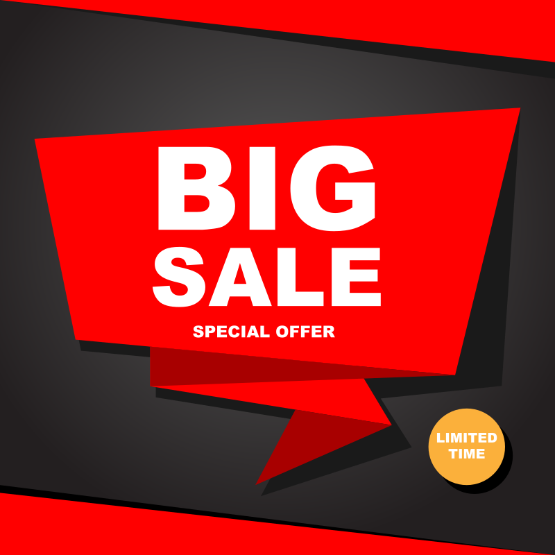 Big sale banner shop