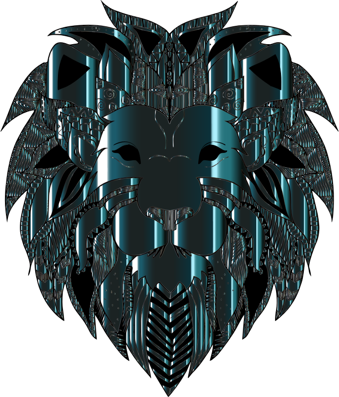 Decorative Lion Head Line Art By Alexas_Fotos Obsidian