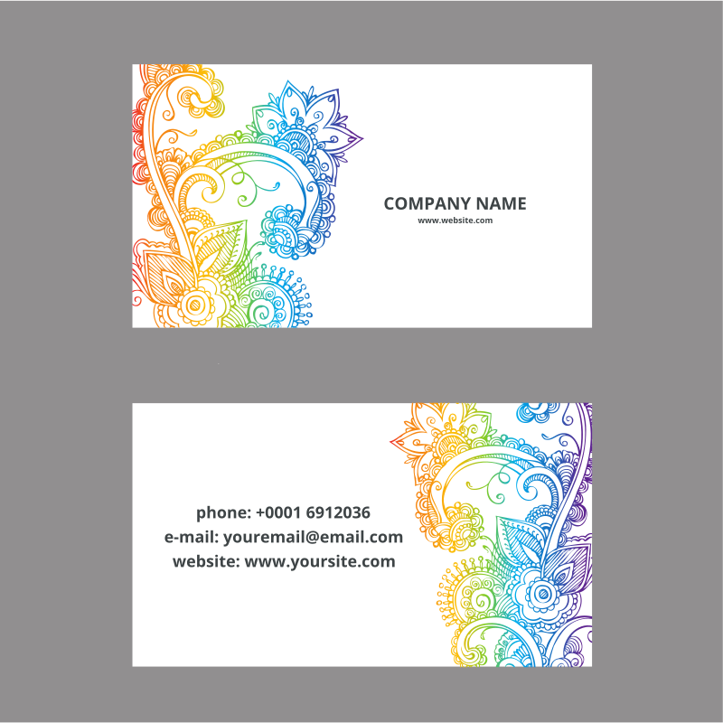 Paisley pattern business card