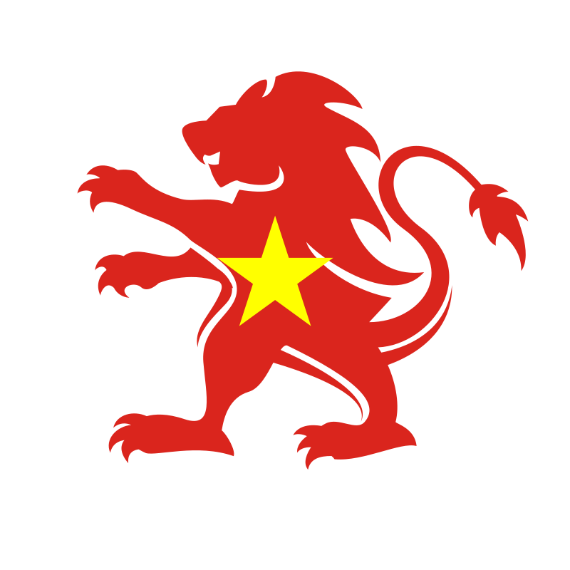 Vietnam flag lion crest