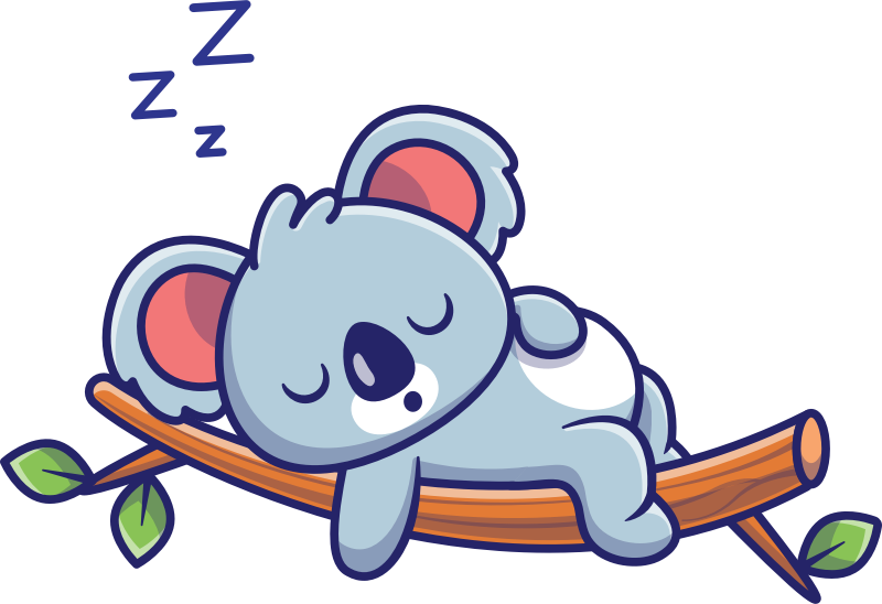 Cute Koala Sleeping Sticker Sticker Mania, 44% OFF