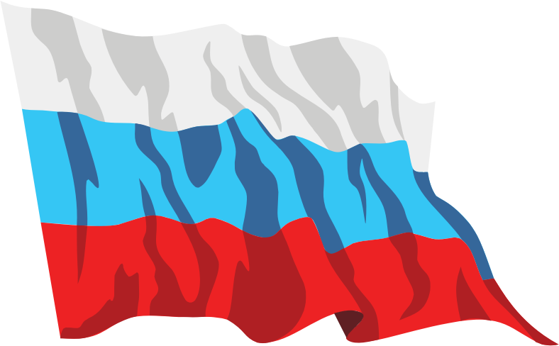 Russian Flag Waving In The Wind - Openclipart