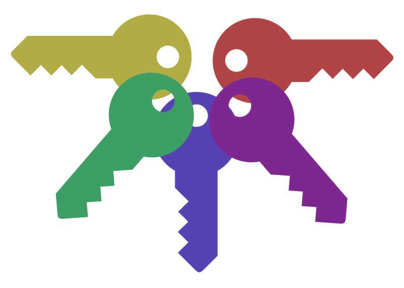 Rainbow Set of Keys