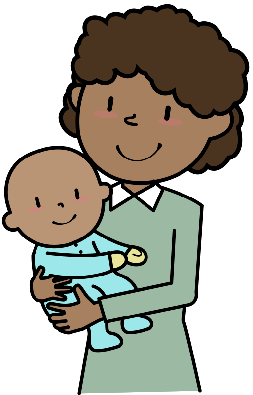 mother and baby clipart