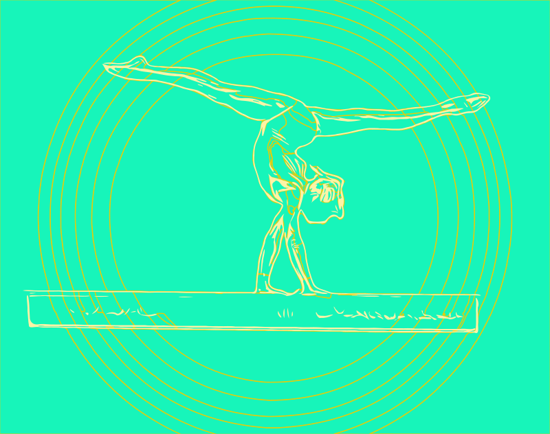 Gymnastics Lady - Abstract