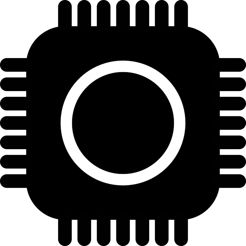 Processor Icon with circle