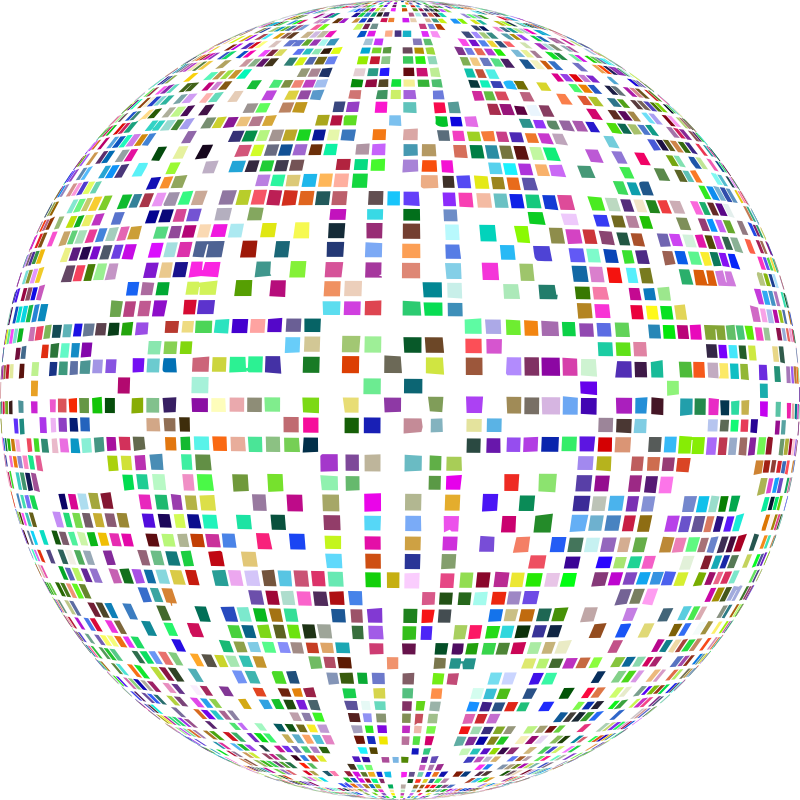 Vintage Flourish Mosaic Design Sphere Colorful