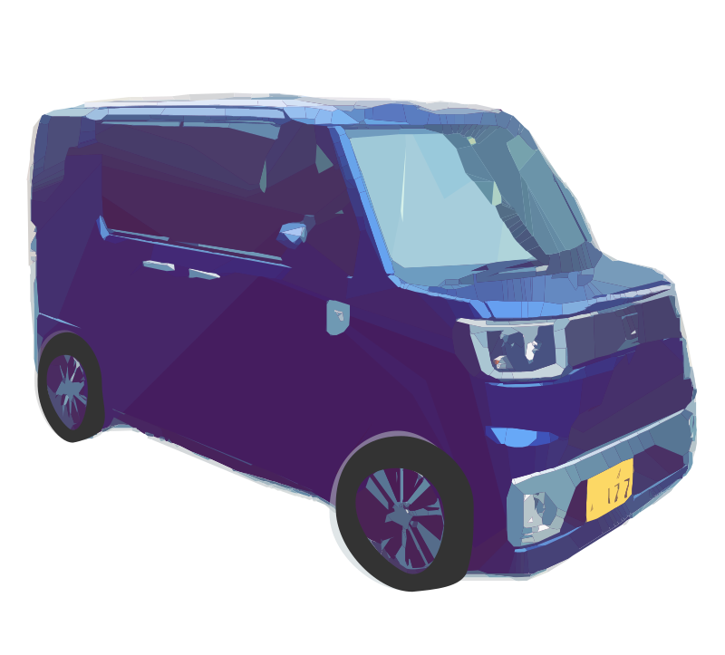 Blue Kei Car