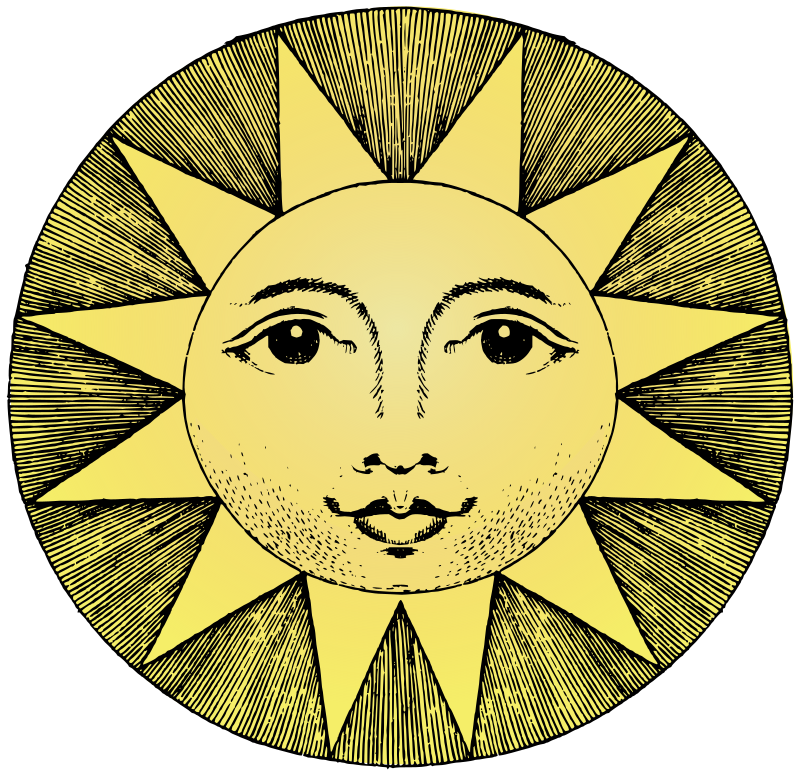 Vintage Smiling Sun