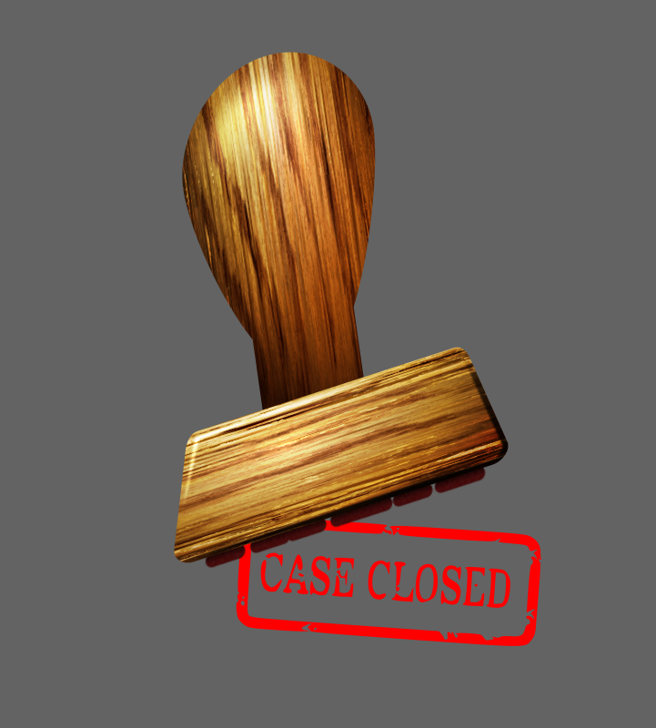 Case Closed Stamp Openclipart