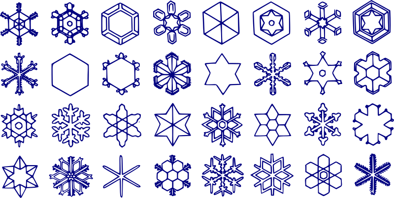 Various Types of Snowflakes