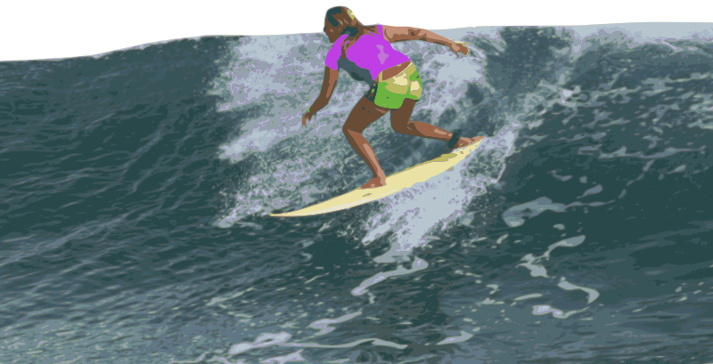 Lady Surfing