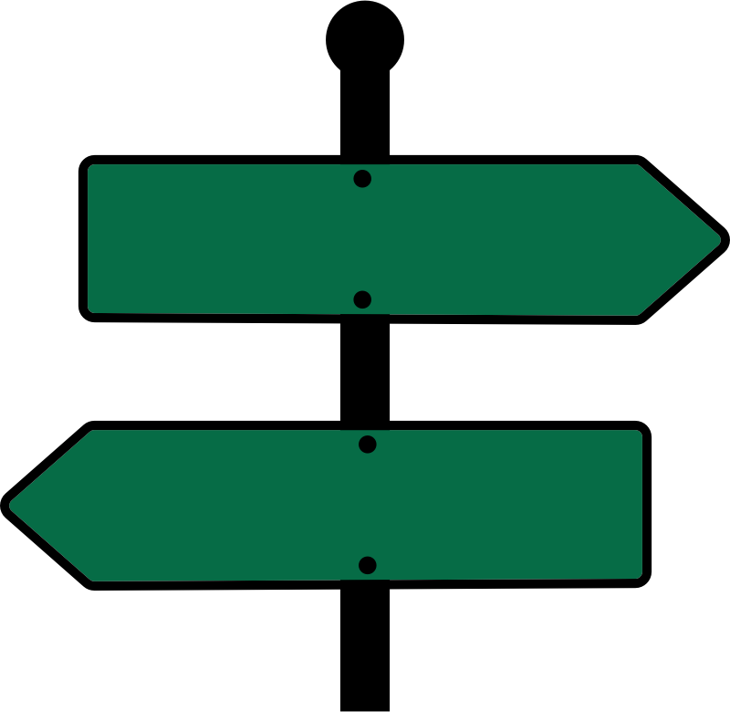 Cartoon Two Way Sign