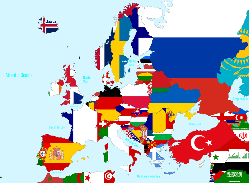European Russia Flag Map, HD Png Download, png download, transparent png  image