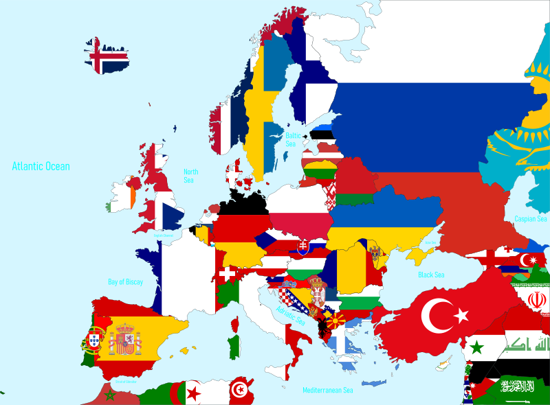 Flag Map Of Europe Openclipart   333241