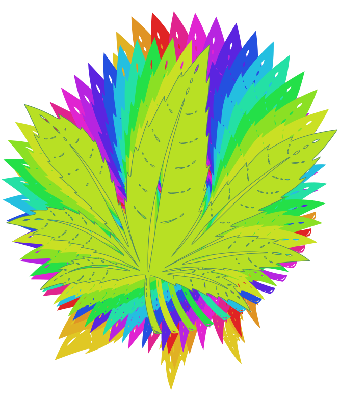 Rainbow Marijuana Leaf