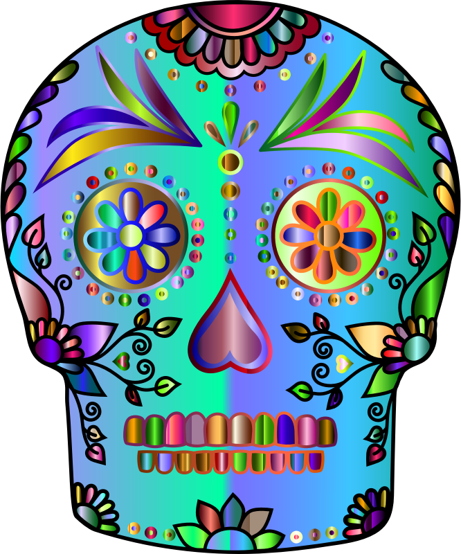 Sugar Skull By Vera Kratochvil Chromatic