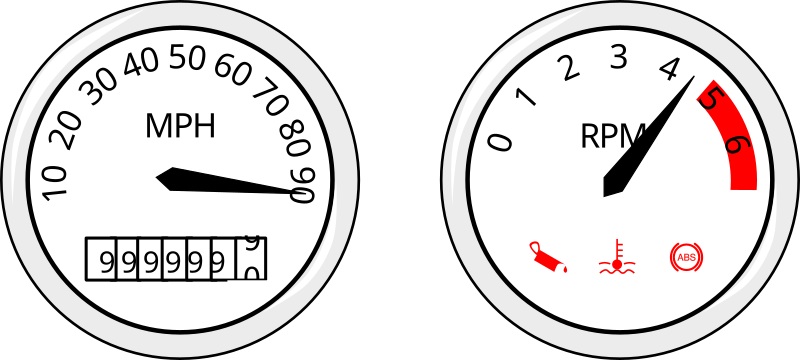 spedometer and tachometer