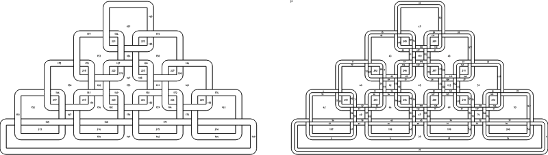 Overlapping rectangles as Knot - 2 versions