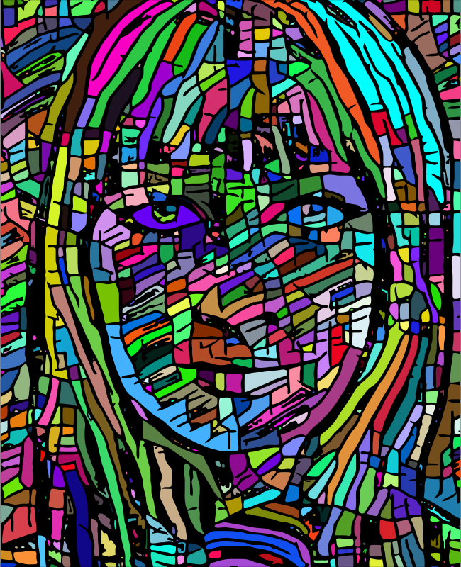 Abstract Womans Face By elizavella Colorful