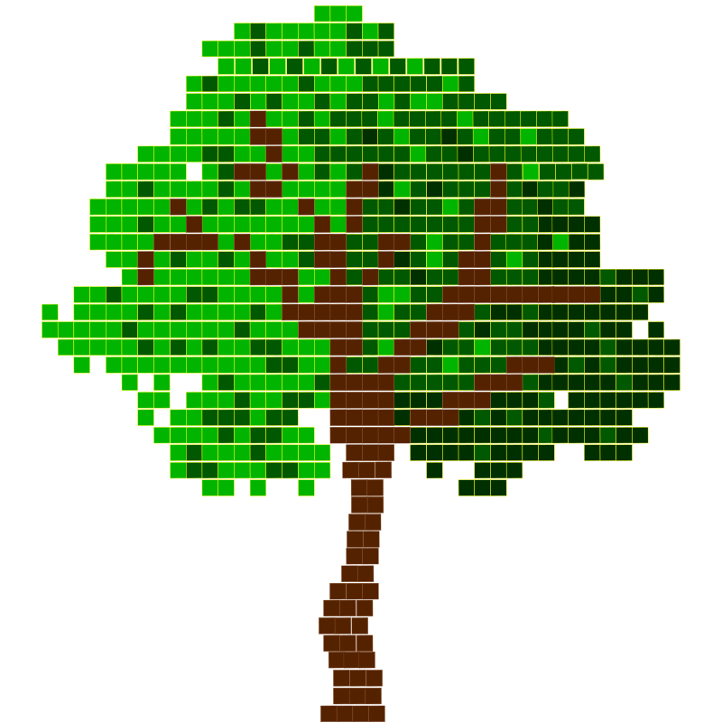 Tree Pixel Art - Openclipart