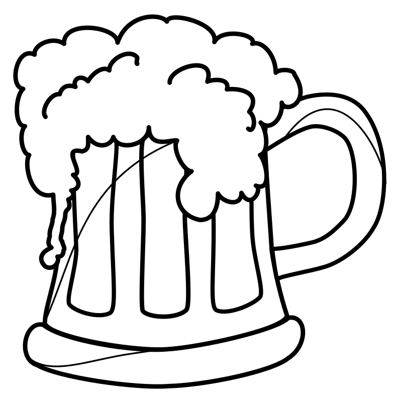 Beer Mug, version for coloring