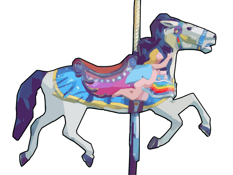 Wooden Carousel Horse