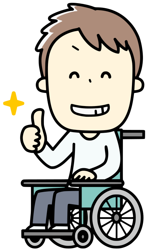 stick people children clipart with wheelchair