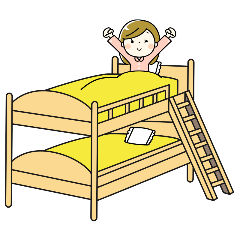 girl waking up clipart