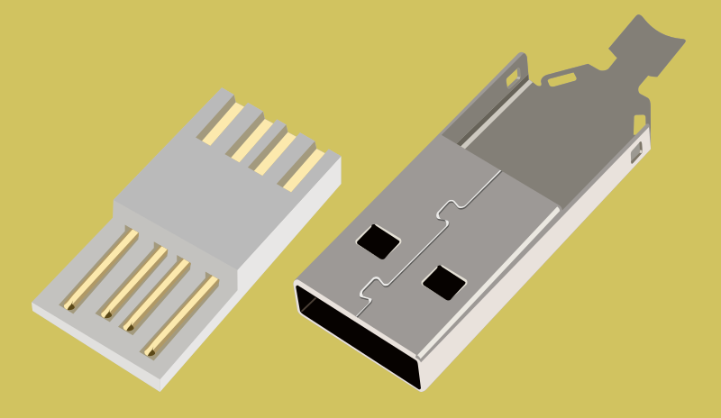 USB type-A connector male by Rones