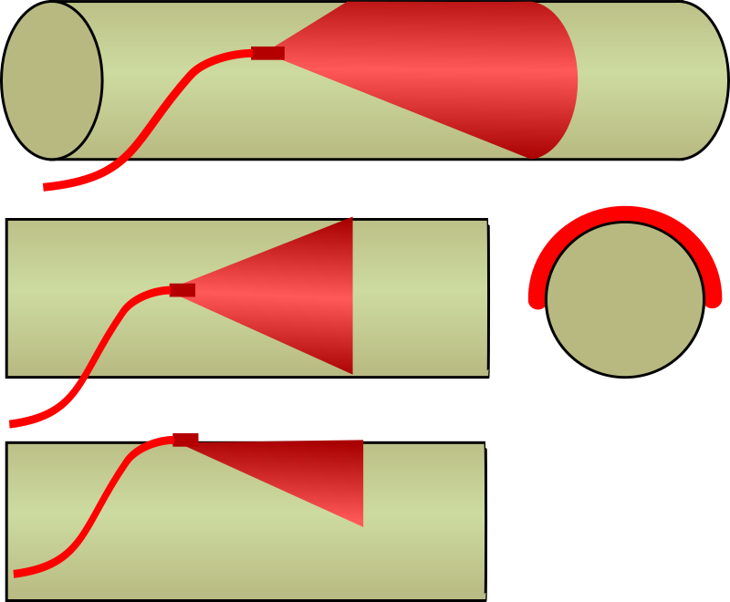 Explosive charge on steel