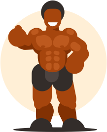 Weightlifter bodybuilder vector