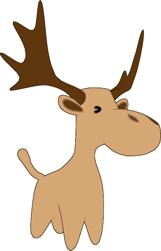 cute moose head clipart