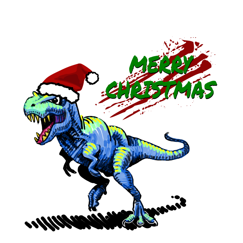 Christmas T Rex SVG for Cricut – Free SVG for Cricut | Crafters File ...