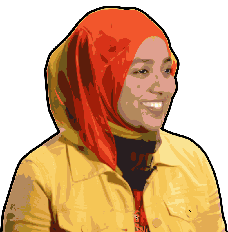 Lady in an Orange Hijab