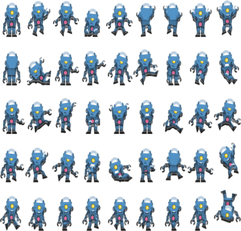 Robot animation strip - Openclipart