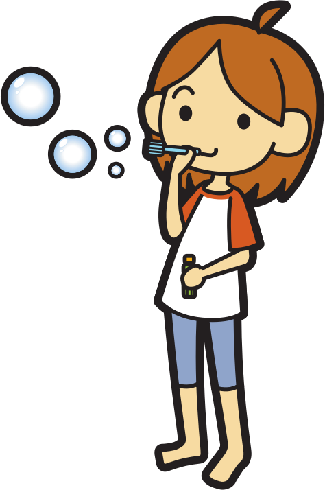 Girl blowing bubbles